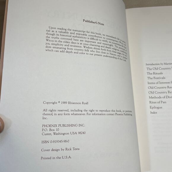 West Country Wicca A Journal of the Old Religion Book by Rhiannon Ryall - Picture 2 of 3